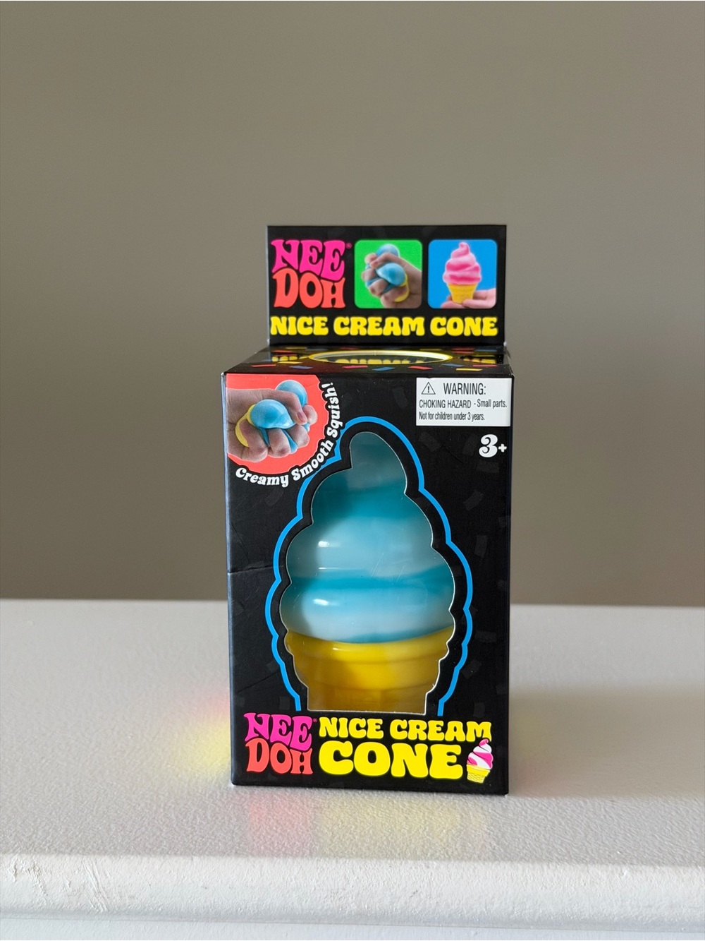 NeeDoh Nice Cream Cone Sensory Toy - Blue & Yellow